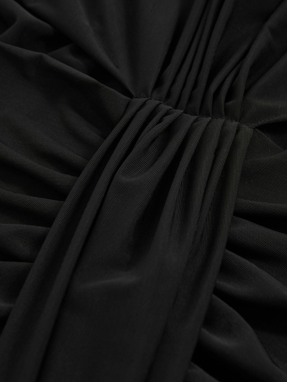 Sheer Ruched Maxi Dress Black | Womens
