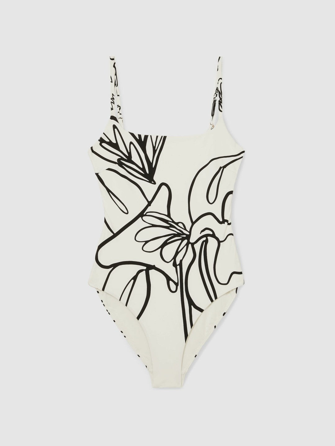 | NYBG Floral Graffiti Swimsuit Ivory | Womens