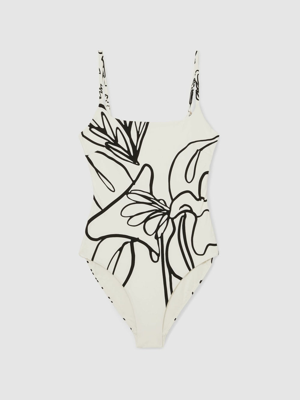 | NYBG Floral Graffiti Swimsuit Ivory | Womens