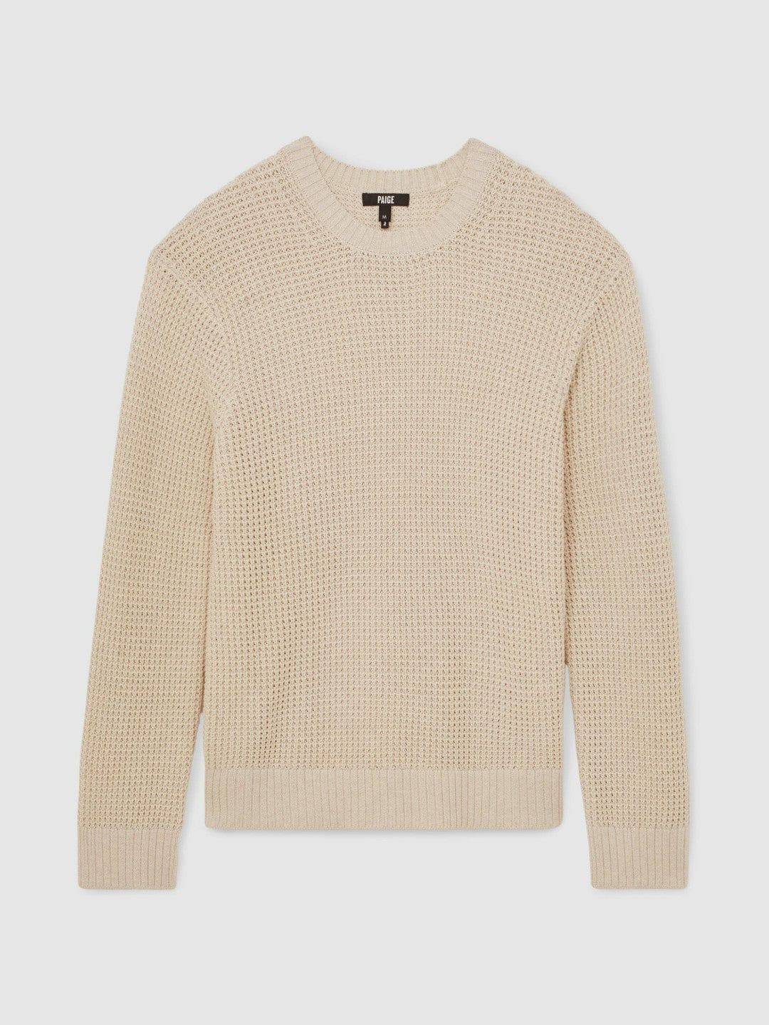 Paige Cotton Waffle-Knit Sweater Natural | Mens