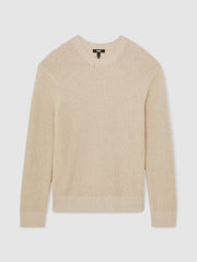Paige Cotton Waffle-Knit Sweater Natural | Mens
