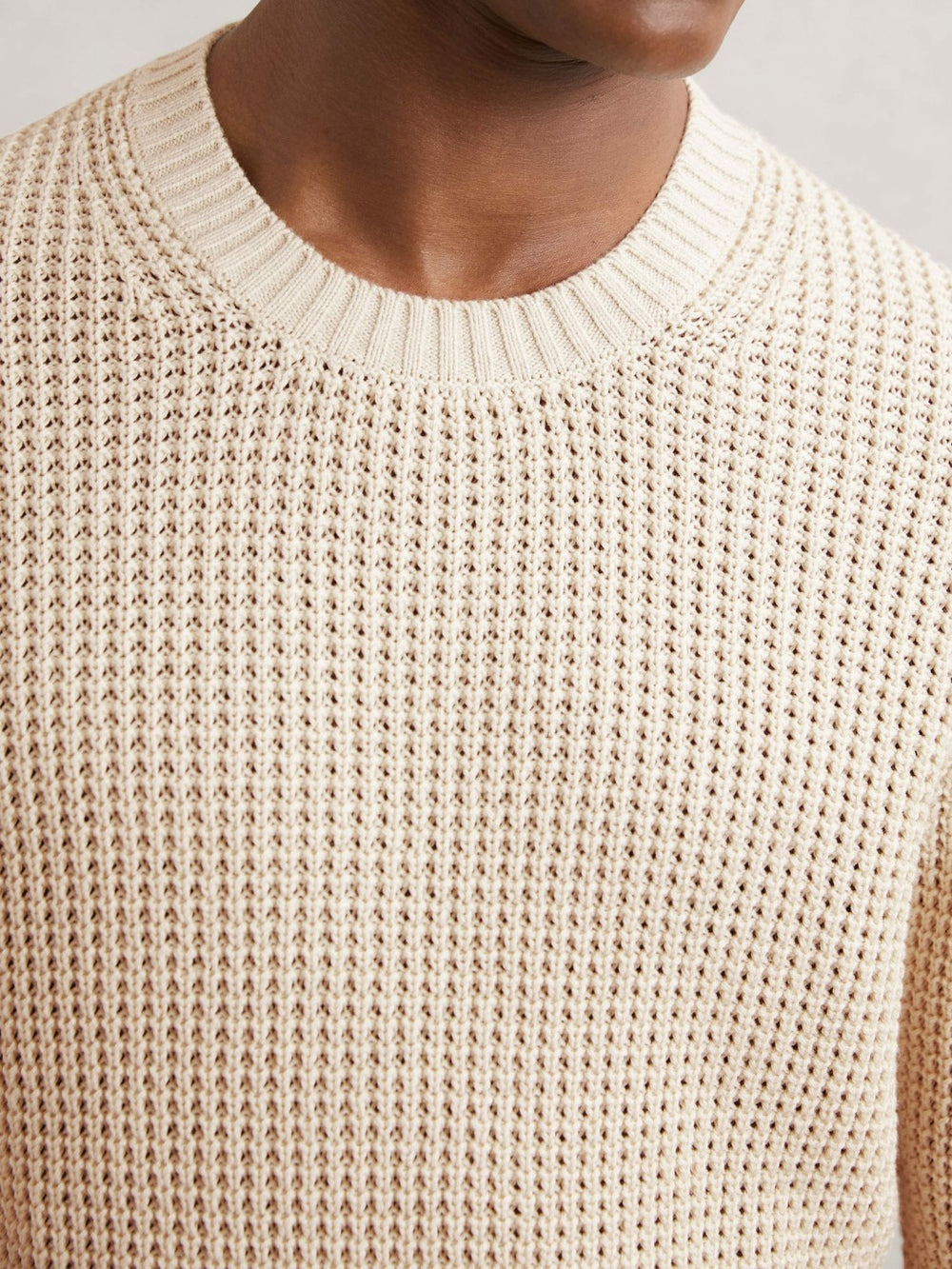 Paige Cotton Waffle-Knit Sweater Natural | Mens