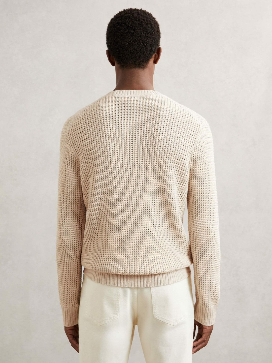 Paige Cotton Waffle-Knit Sweater Natural | Mens