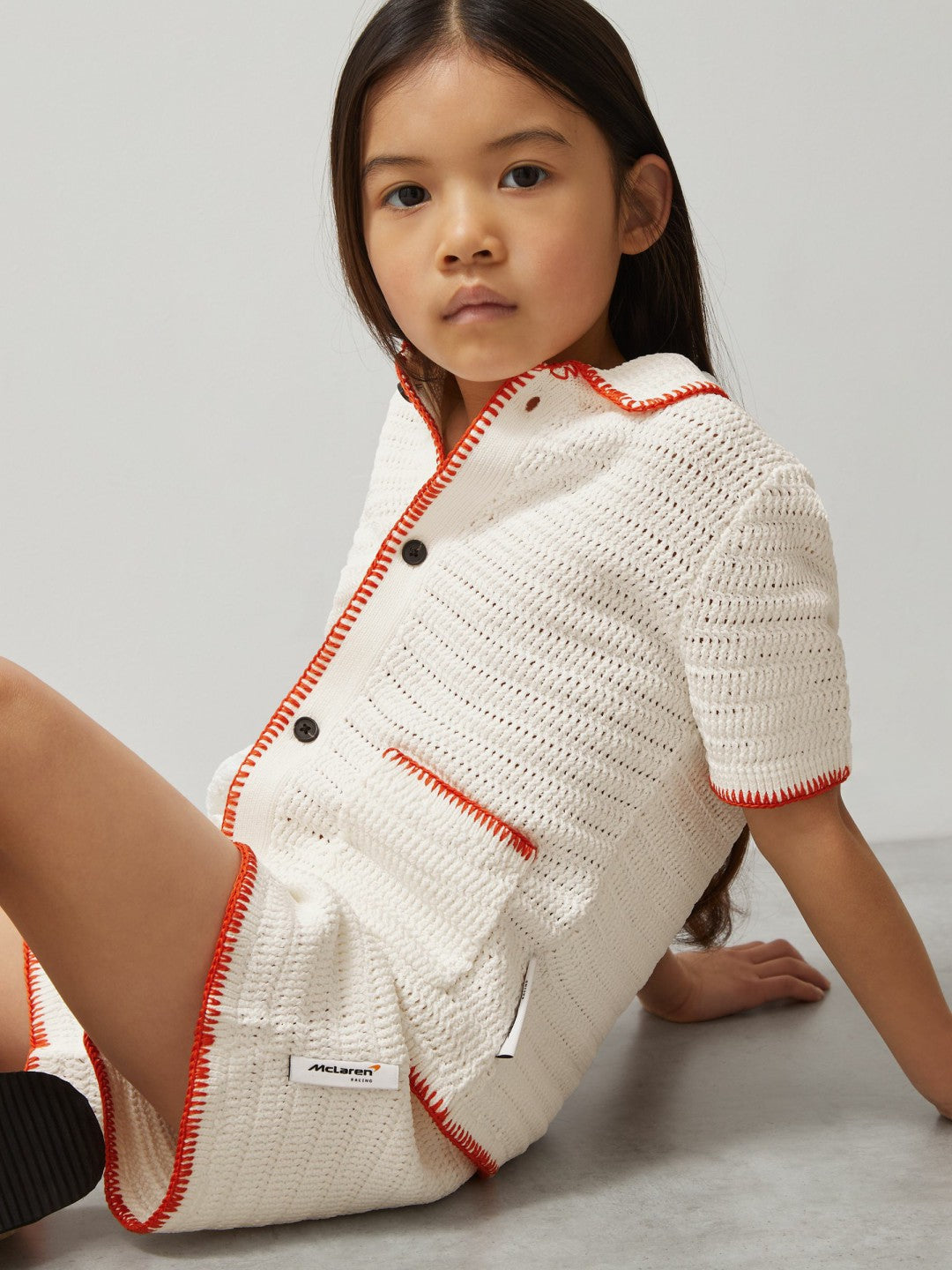 3-9 yrs McLaren F1 Team Crochet Shorts Off White/Orange | Children