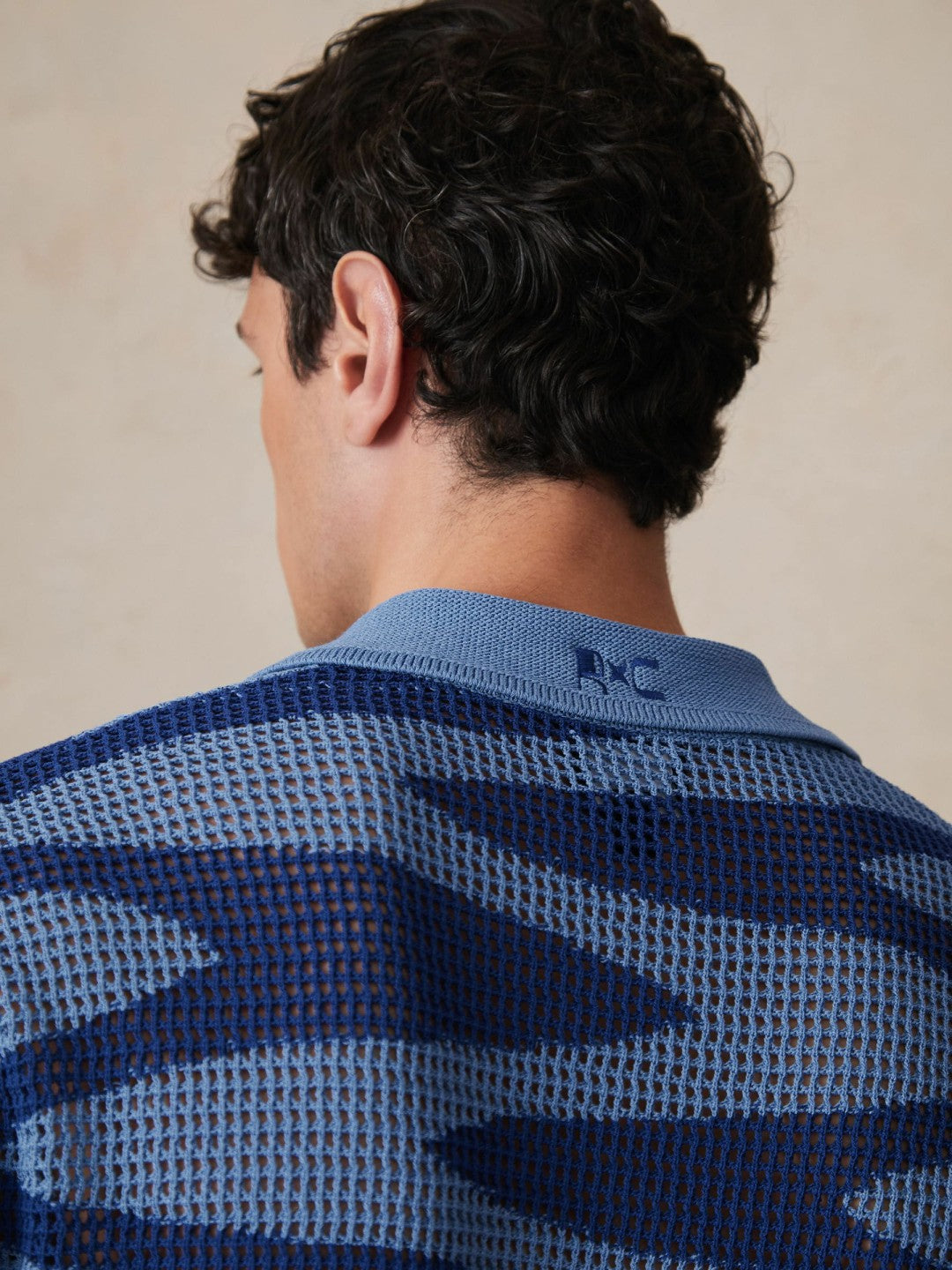 | Ché Wave Crochet Shirt Blue | Mens