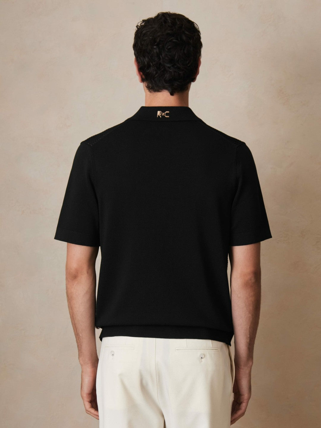 | Ché Beaded Crochet Shirt Black | Mens