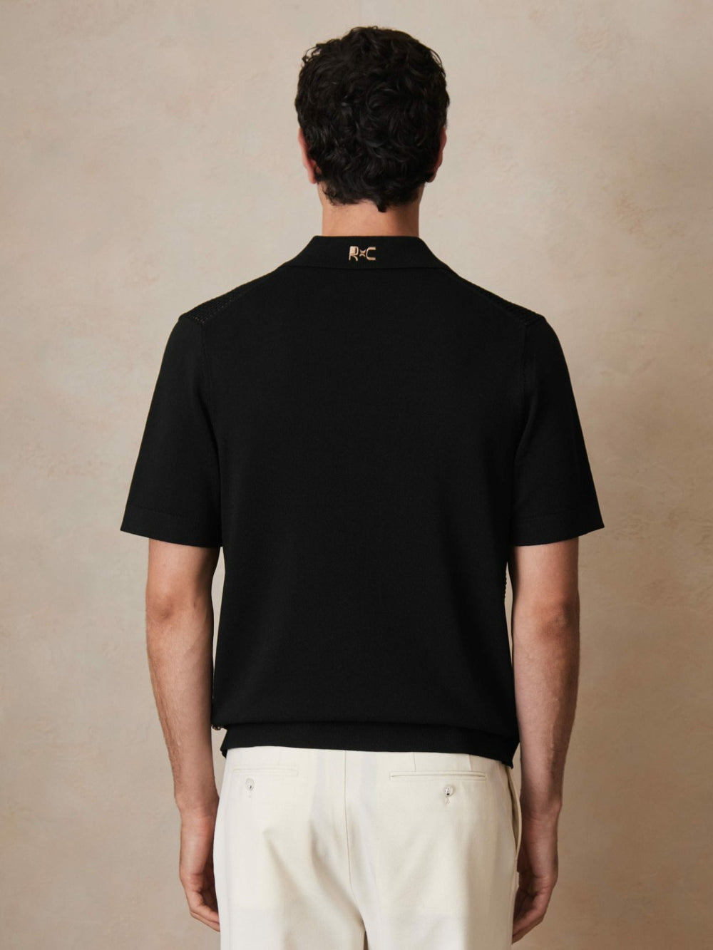 | Ché Beaded Crochet Shirt Black | Mens