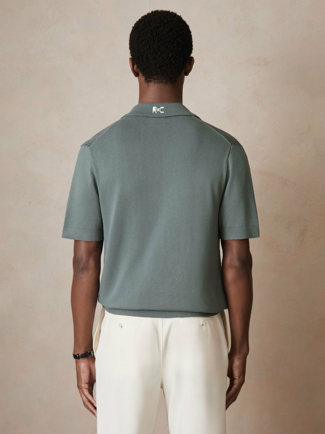 | Ché Beaded Crochet Shirt Sage | Mens
