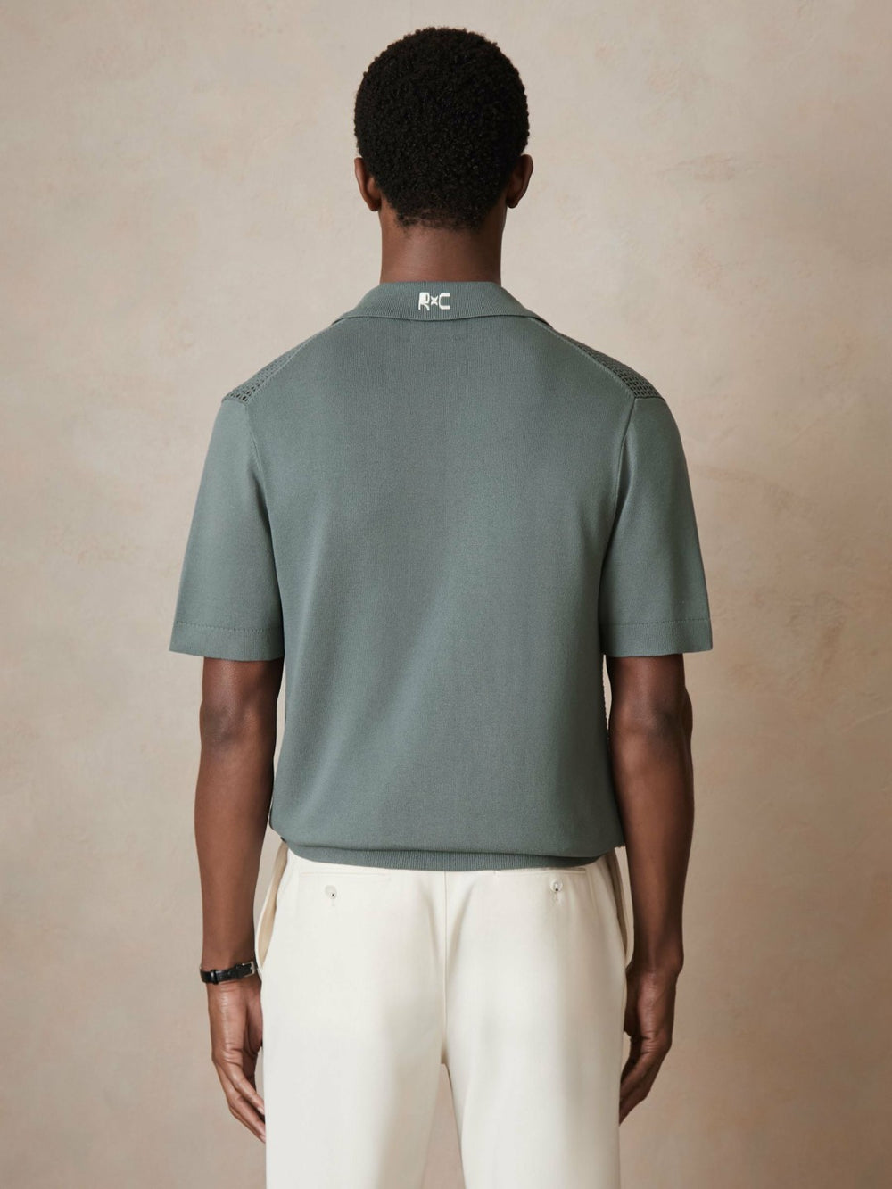| Ché Beaded Crochet Shirt Sage | Mens