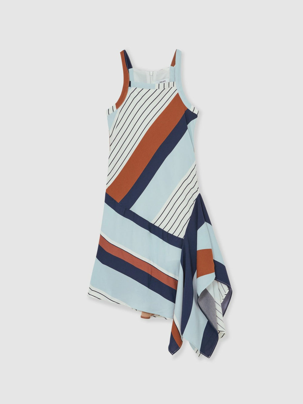 9-13 yrs Stripe-Print Handkerchief Dress Blue Print | Children