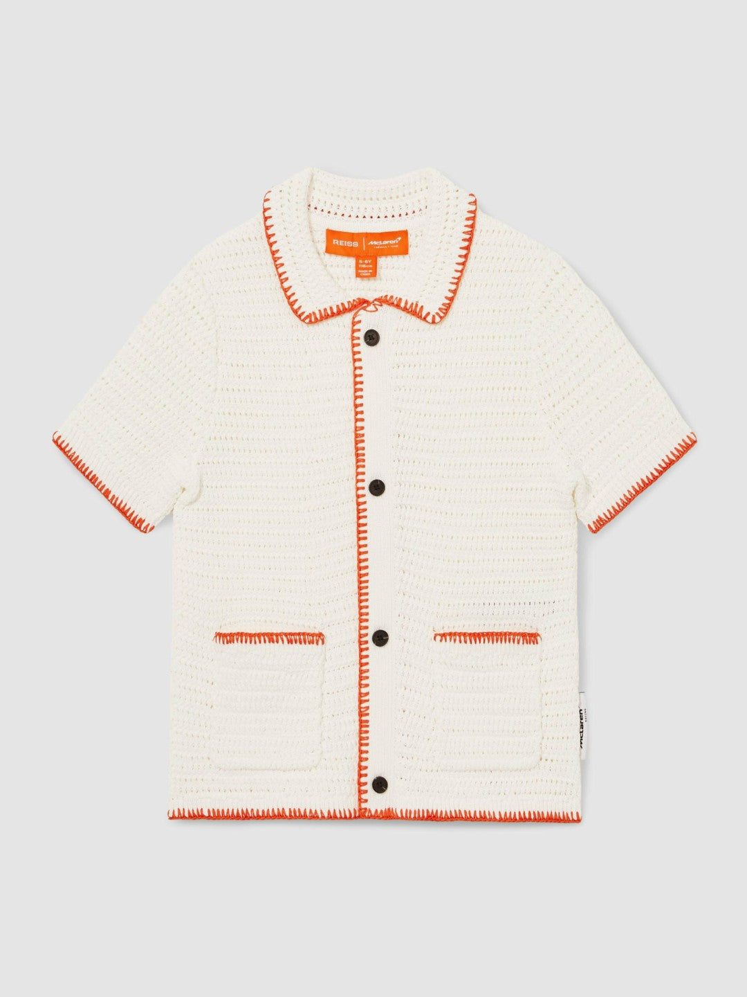 3-9 yrs McLaren F1 Team Crochet Shirt Off White/Orange | Children