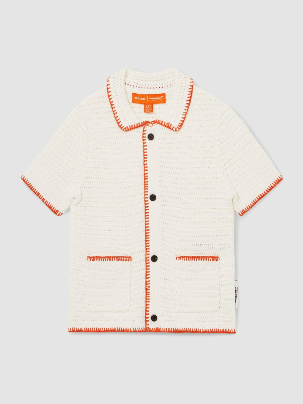9-13 yrs McLaren F1 Team Crochet Shirt Off White/Orange | Children