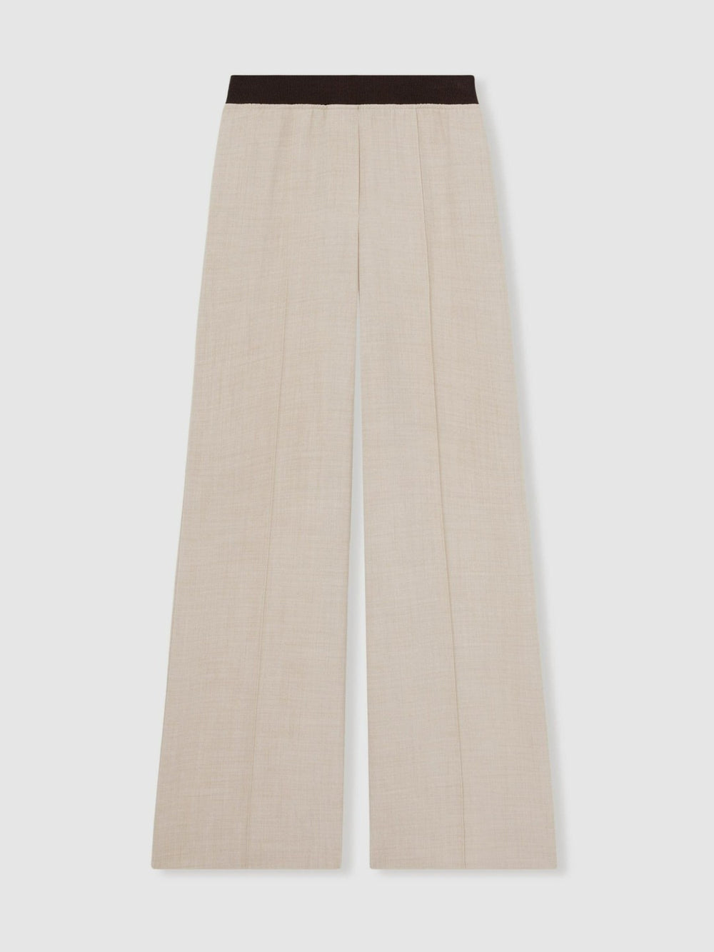 Petite Wide-Leg Elasticated-Waist Trousers Neutral | Womens