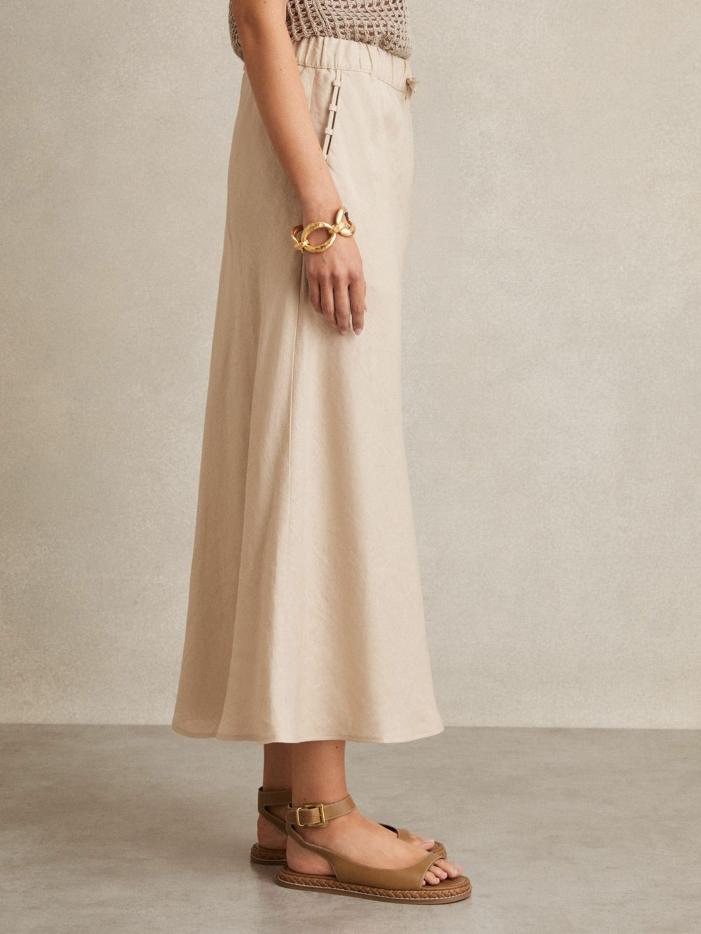 Slip Midi Skirt Neutral | Womens