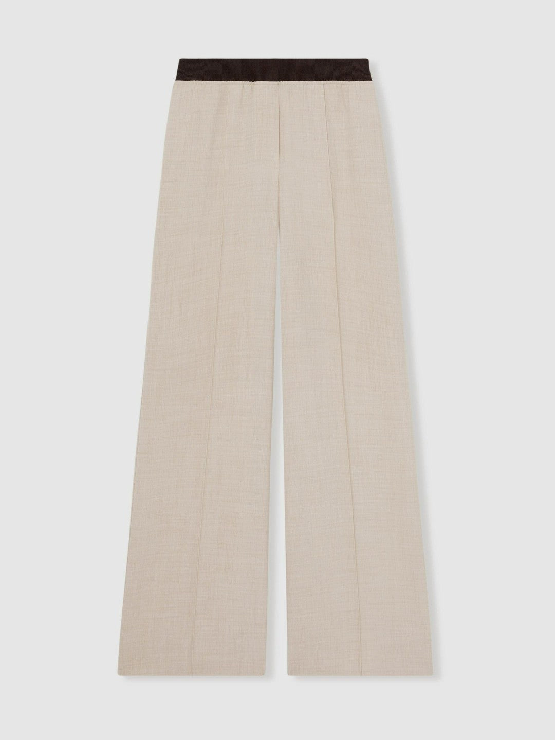 Wide-Leg Elasticated-Waist Trousers Neutral | Womens