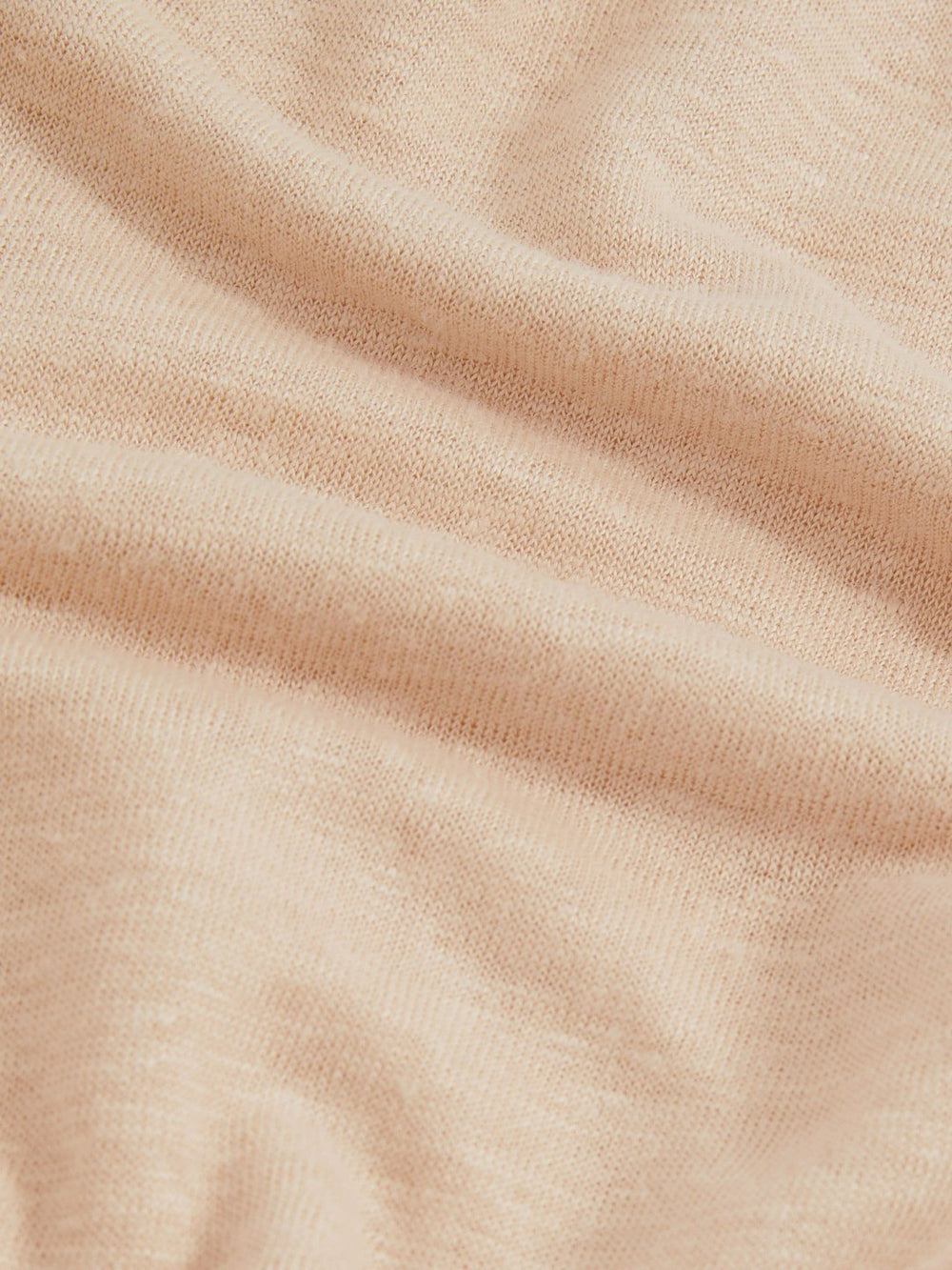 Linen Cap-Sleeve T-Shirt Peach | Womens