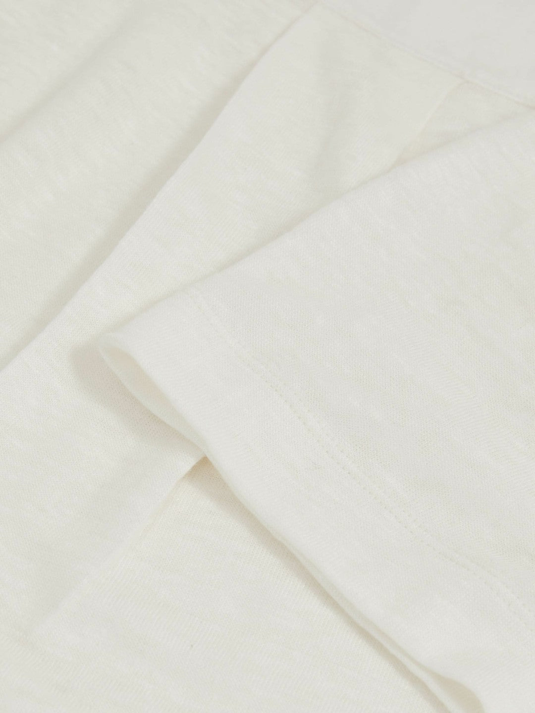 Linen V-Neck T-Shirt White | Womens