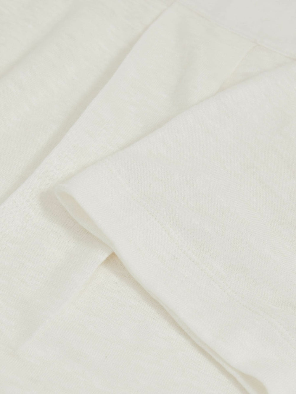 Linen V-Neck T-Shirt White | Womens
