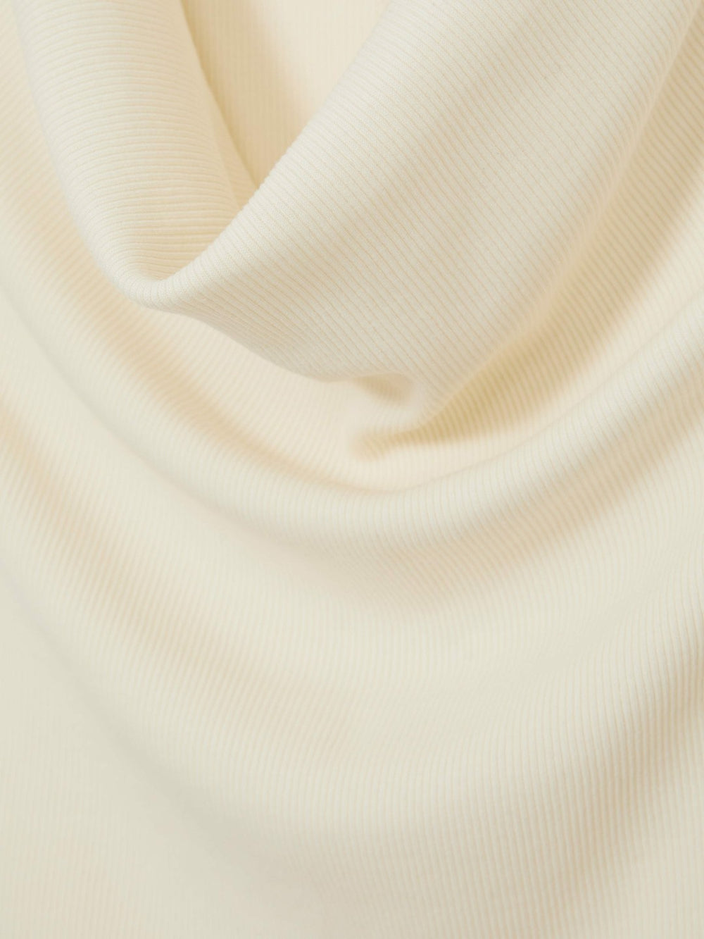 Ribbed Cowl-Neck Vest Ivory | Womens
