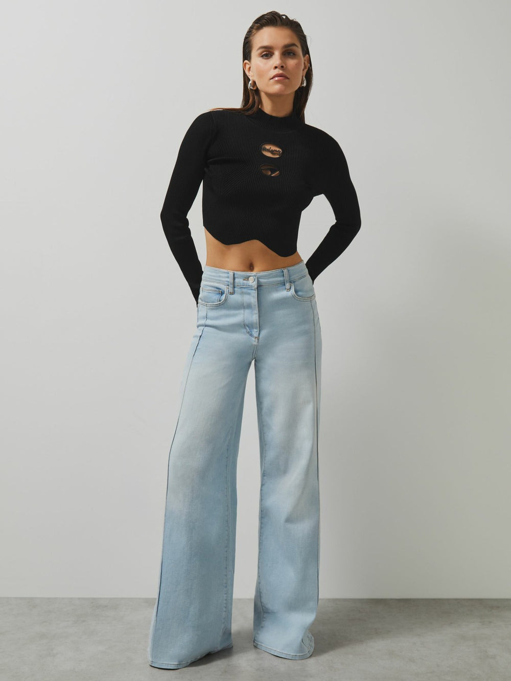 McLaren F1 Team Cut-Out Knit Crop Top Black | Womens
