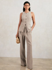 Good American Tailored Trousers Beige | Womens