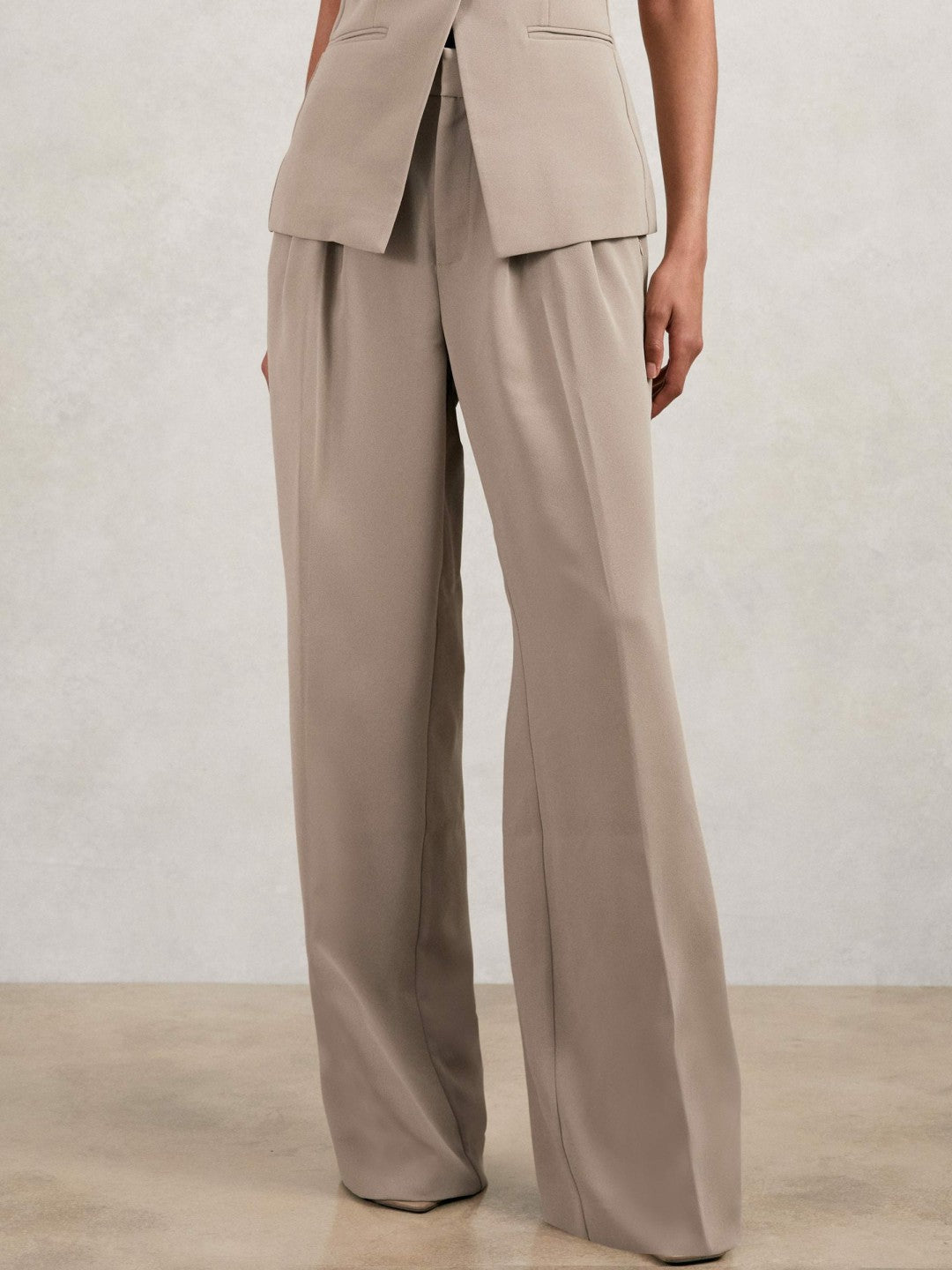 Good American Tailored Trousers Beige | Womens