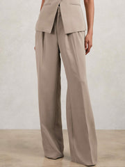 Good American Tailored Trousers Beige | Womens