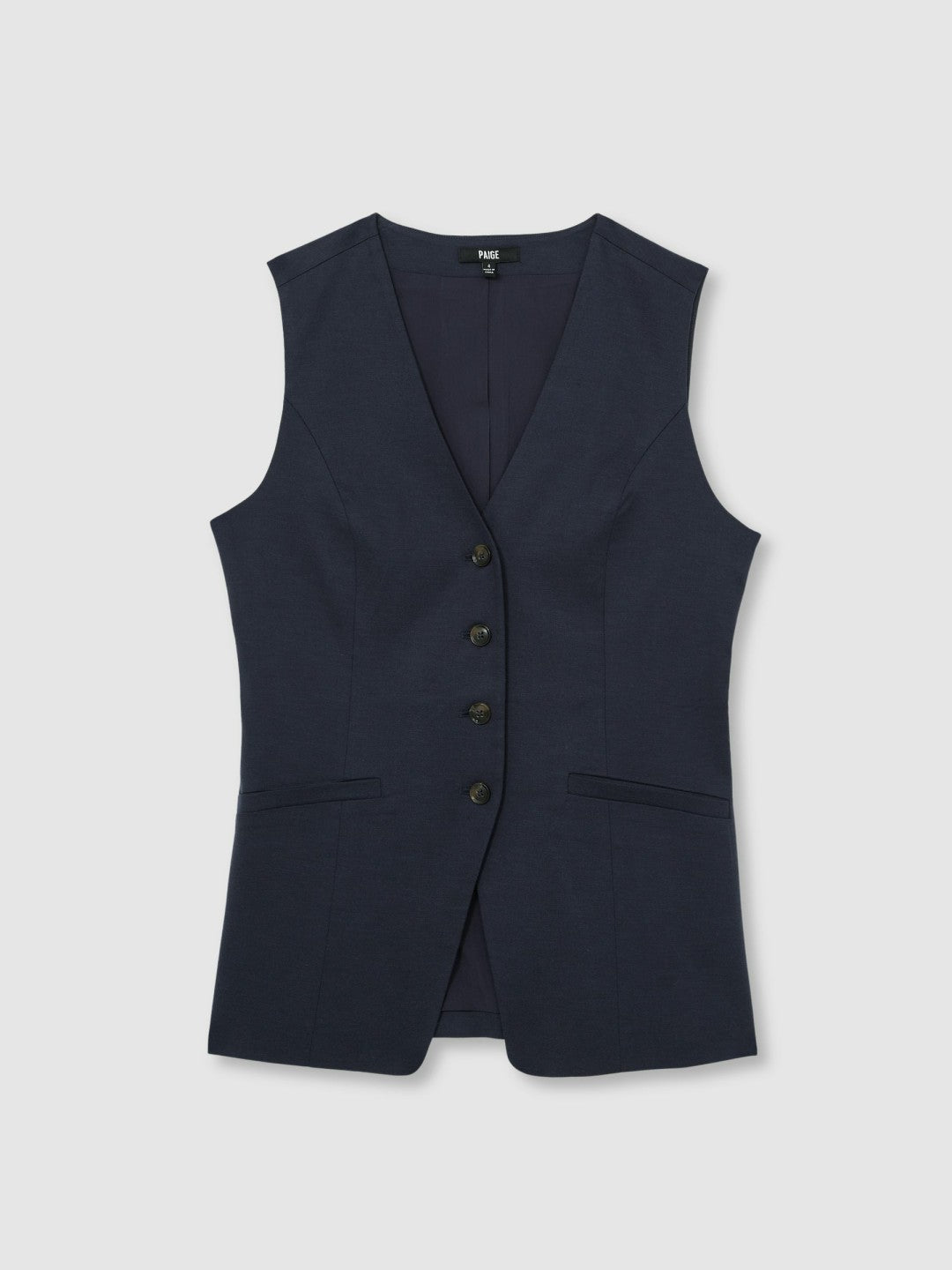 Paige Button-Through Vest Dark Ink Blue | Womens