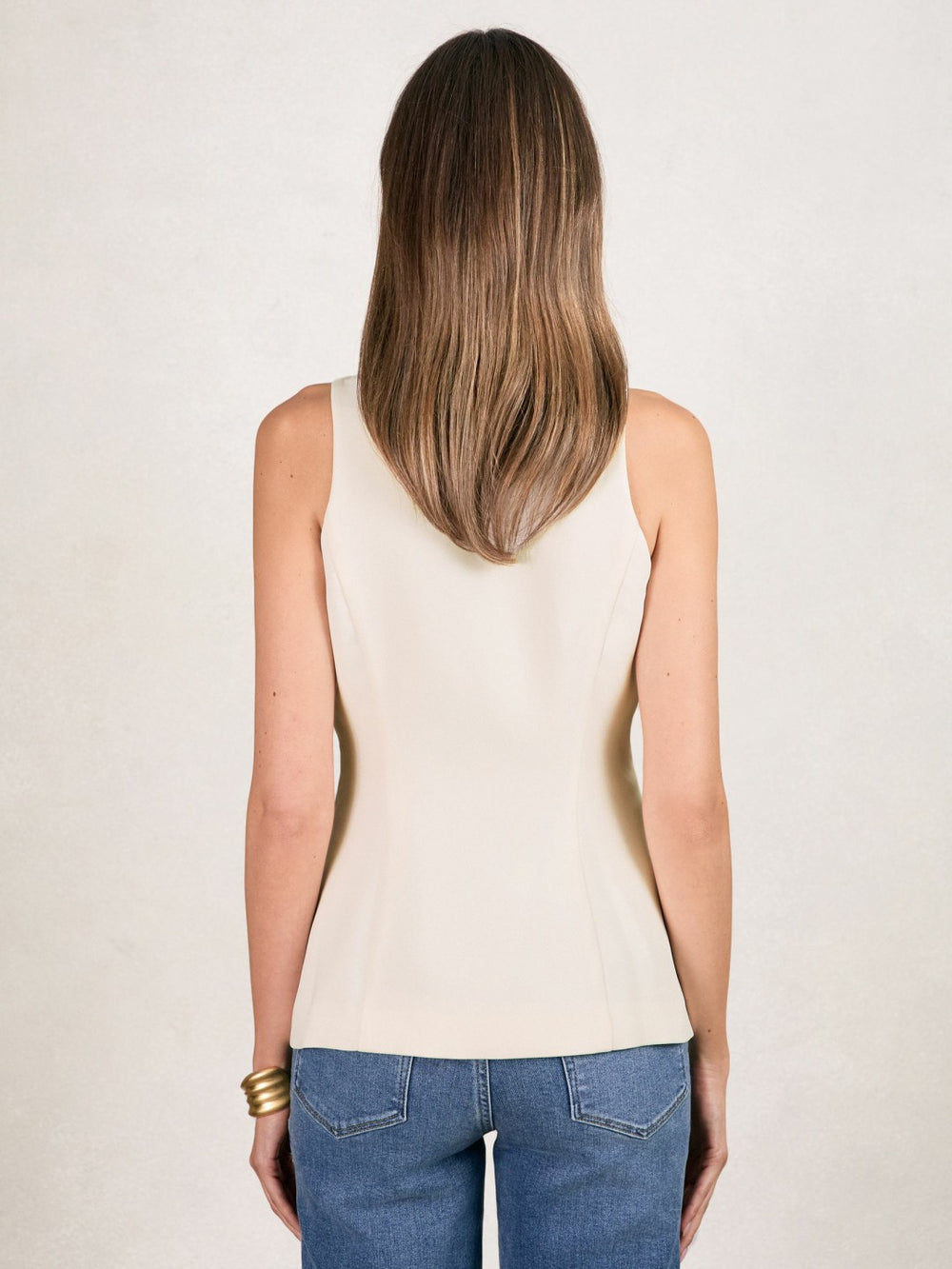 Luxe Suiting Vest Cream | Womens