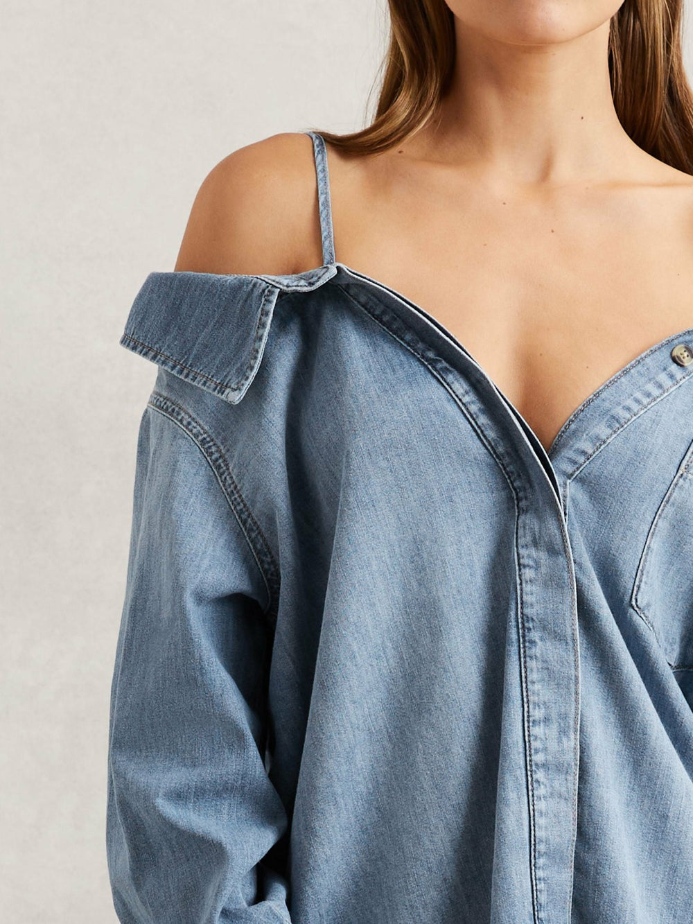 100% Cotton Shirt Indigo Blue | Womens