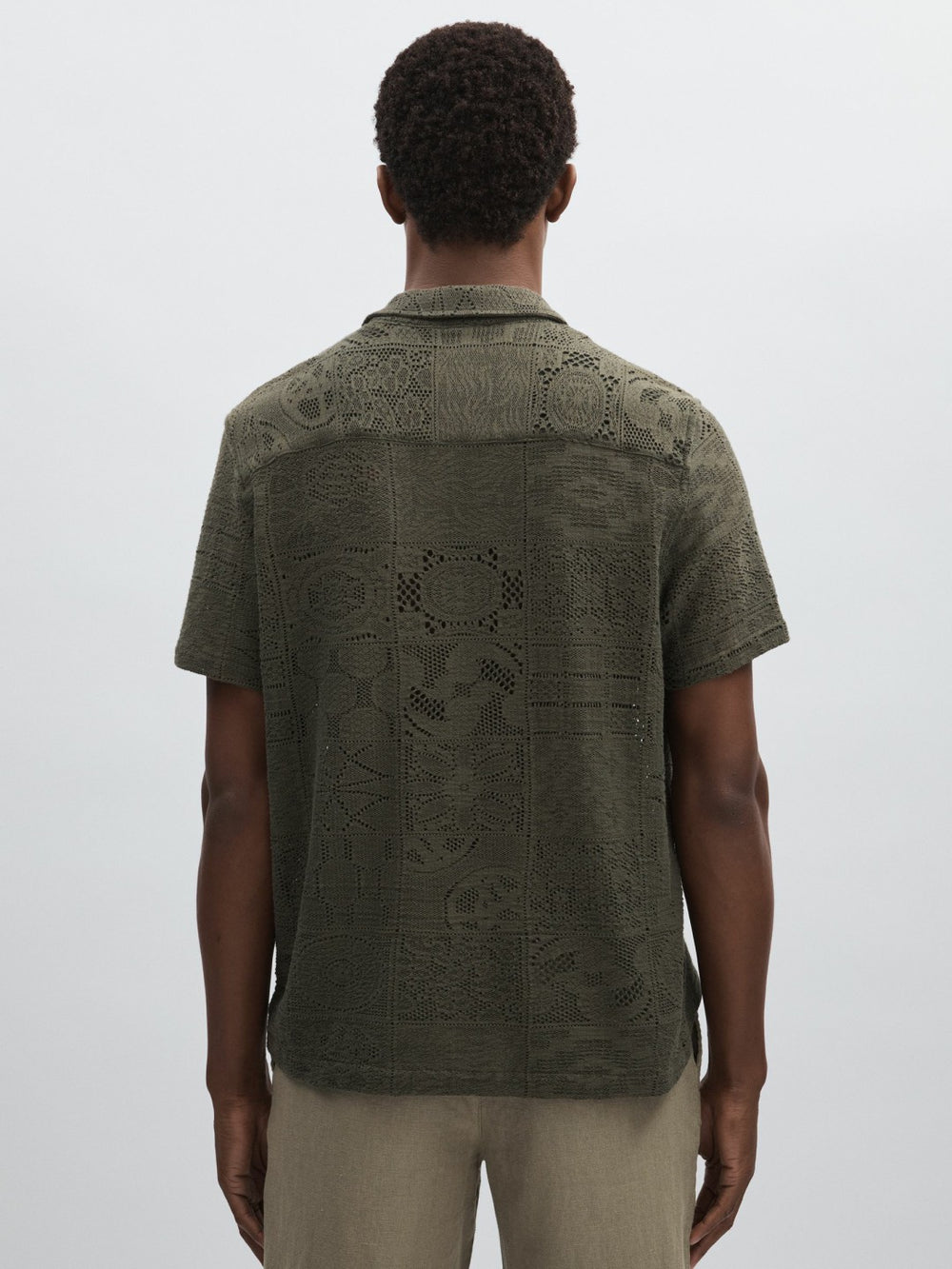 Les Deux Blend Lace Shirt Olive Green | Mens