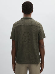 Les Deux Blend Lace Shirt Olive Green | Mens