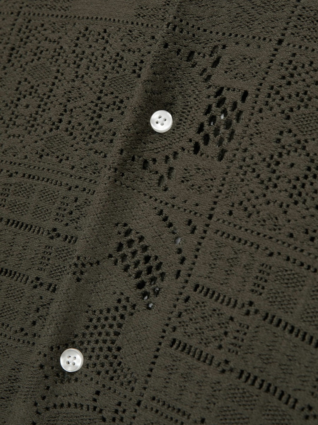 Les Deux Blend Lace Shirt Olive Green | Mens