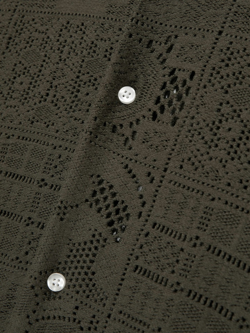 Les Deux Blend Lace Shirt Olive Green | Mens