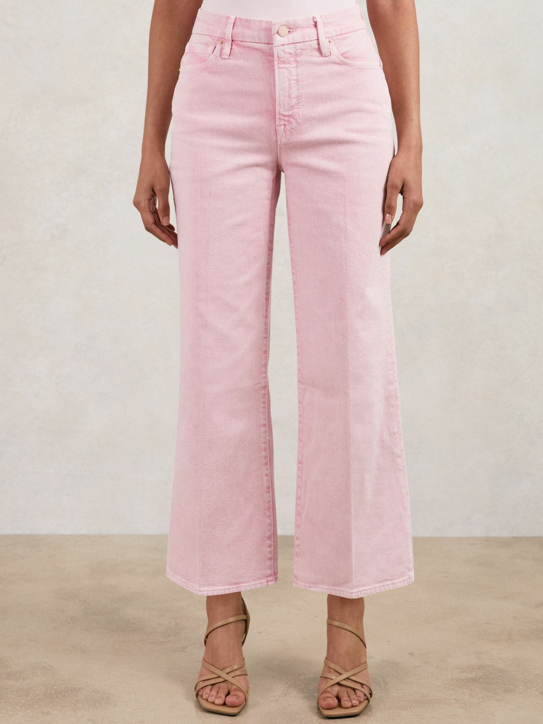 Cropped Palazzo Jeans Rose Pink | Womens