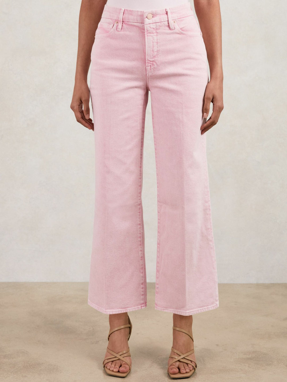 Cropped Palazzo Jeans Rose Pink | Womens