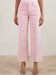 Cropped Palazzo Jeans Rose Pink | Womens
