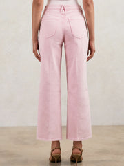 Cropped Palazzo Jeans Rose Pink | Womens