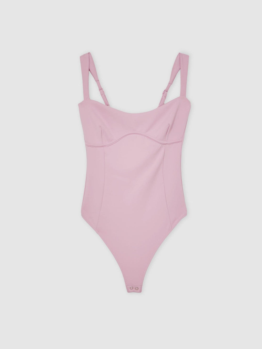 Good American Scuba Sweetheart Bodysuit Light Pink | Womens
