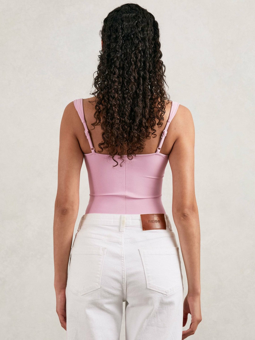 Good American Scuba Sweetheart Bodysuit Light Pink | Womens