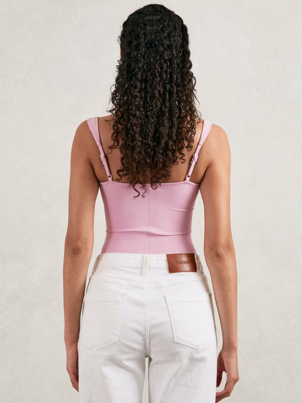 Good American Scuba Sweetheart Bodysuit Light Pink | Womens