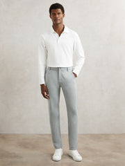 Paige Slim-Fit Stretch Trousers Moon Shadow Blue | Mens
