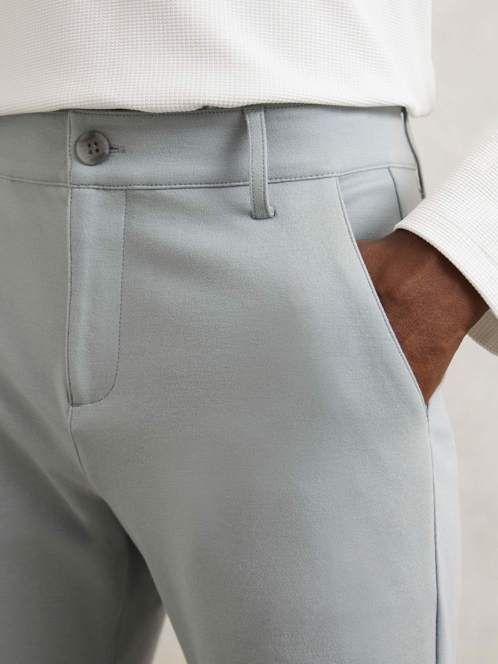 Paige Slim-Fit Stretch Trousers Moon Shadow Blue | Mens