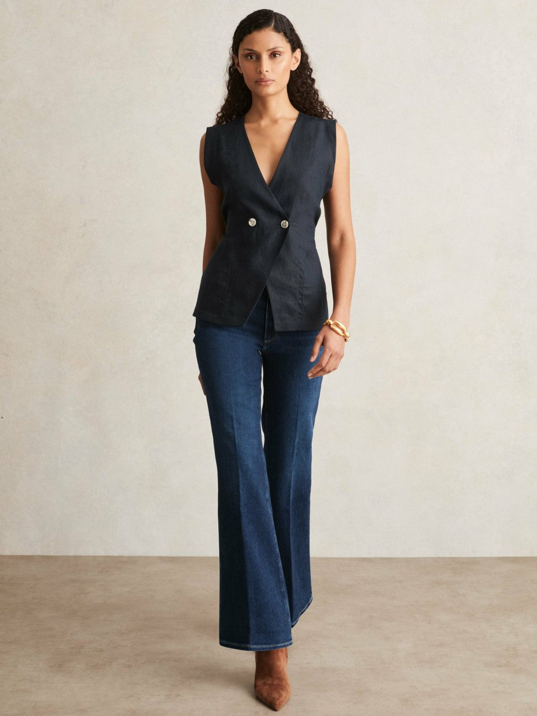 Paige High Rise Flared Jeans Marciella Blue | Womens