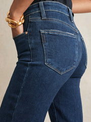 Paige High Rise Flared Jeans Marciella Blue | Womens