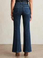 Paige High Rise Flared Jeans Marciella Blue | Womens
