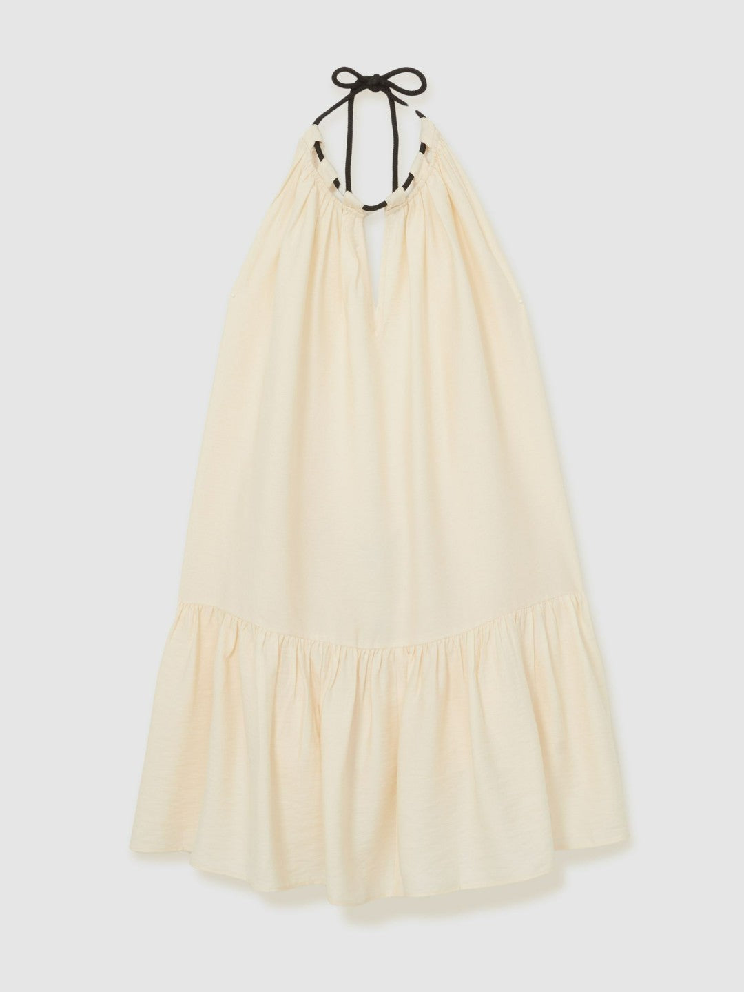 Halterneck Beach Cover-Up Swing Dress Cream | Womens
