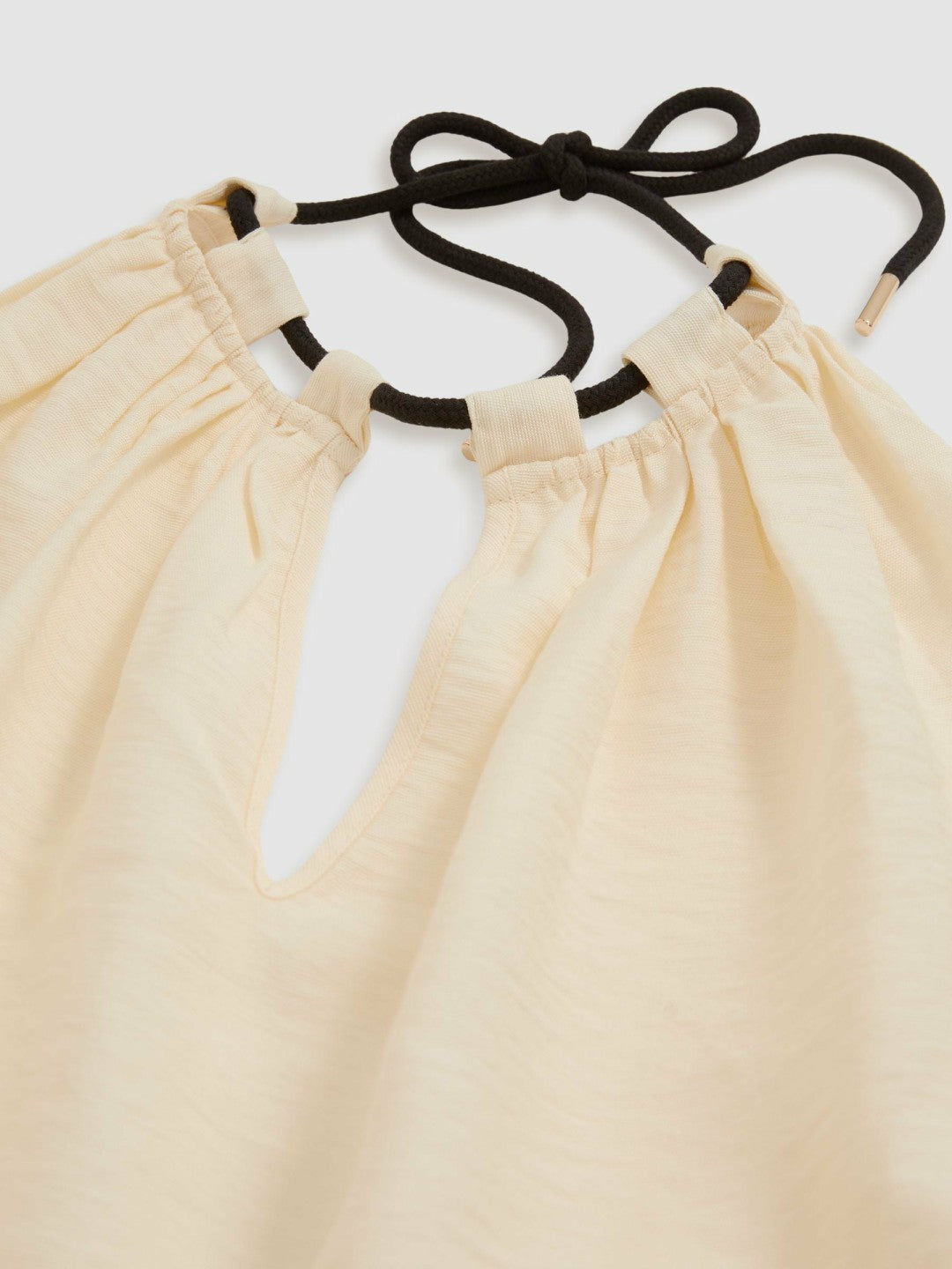 Halterneck Beach Cover-Up Swing Dress Cream | Womens