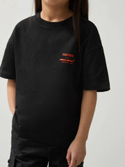 3-9 yrs Unisex Fit Oversized McLaren F1 Team Tyre T-Shirt Black | Children