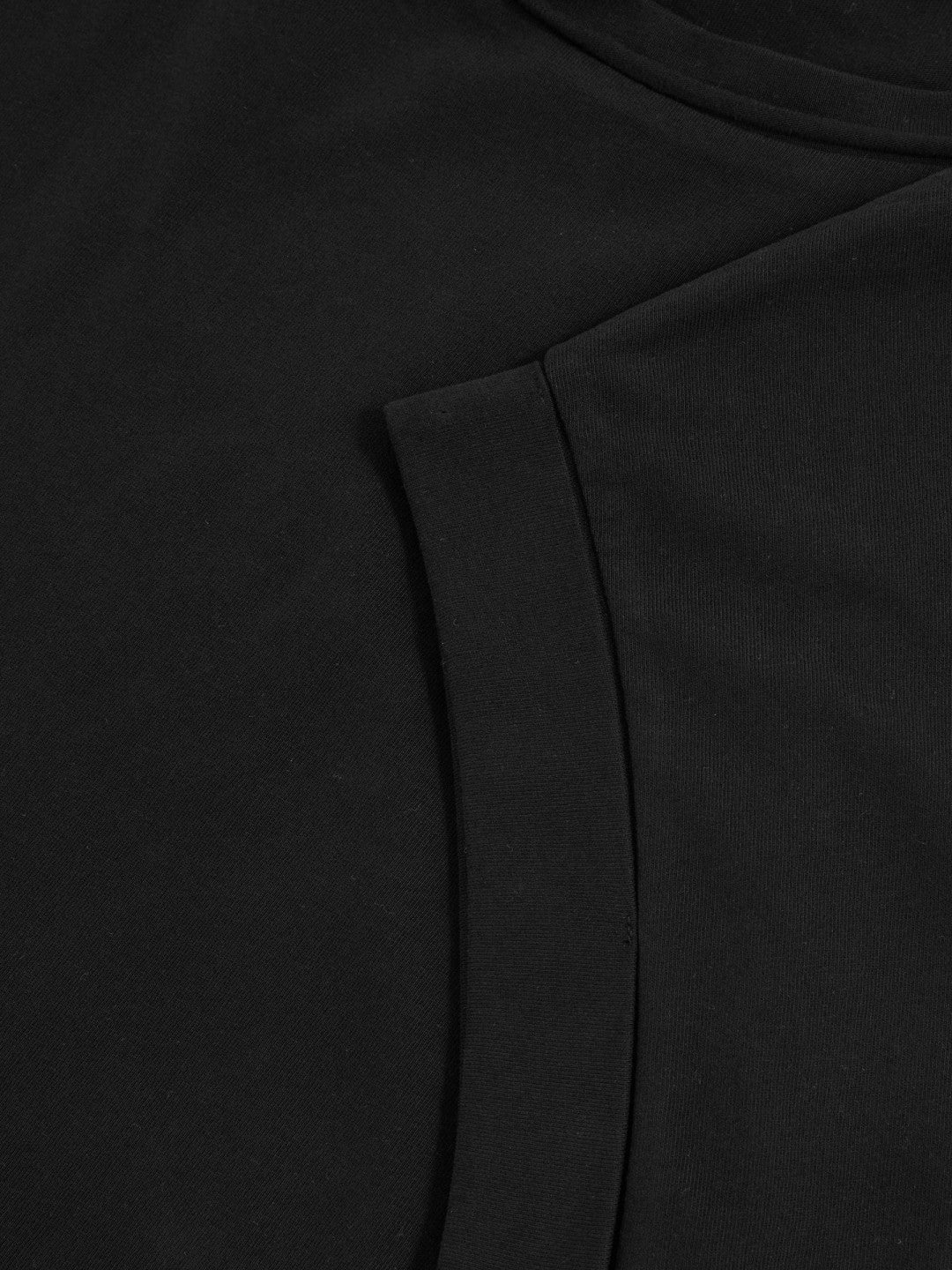 Brushed-Cotton Crew-Neck T-Shirt Black | Womens
